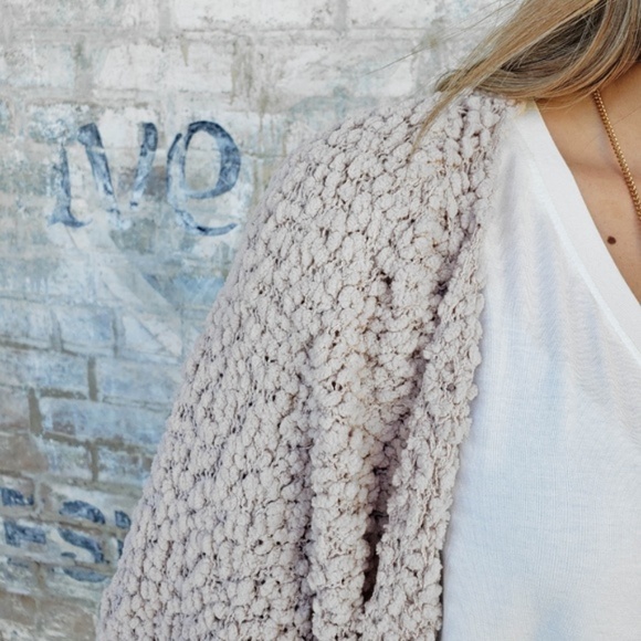 Cozy Pocket Open Popcorn Soft Cardigan - Picture 6 of 7